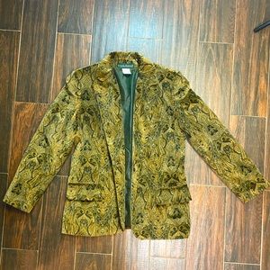 Harvé Benard Vintage Paisley Velvet Jacket Size 12